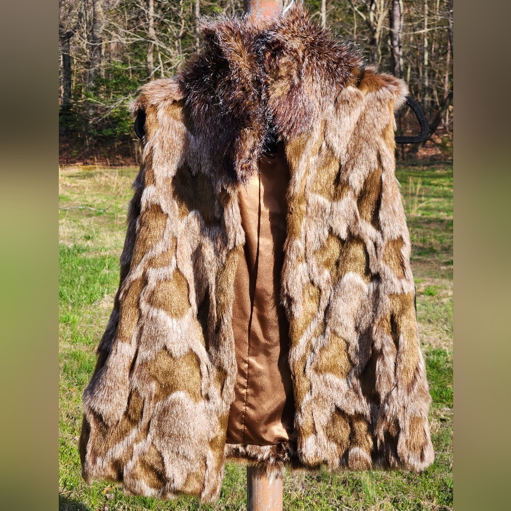Adrienne Landau Faux Fur Vest NWT M